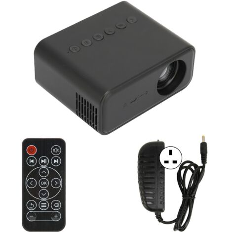 Projecteur Mini Portable pour Téléphone - Home Cinema avec Projection Écran, 100-240V, Prise UK, Noir
