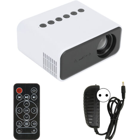 Projecteur Mini Portable pour Téléphone - Home Cinéma Projection Écran, 100‑240V Blanc Prise EU