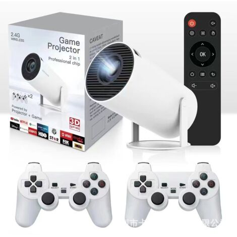 Projecteur Mini - Résolution Native 720P - Support 4K et 1080P - WiFi 6 et Bluetooth 5.2 - Correction Keystone Automatique - Rotation 180° - Compatible HDMI USB - Noir
