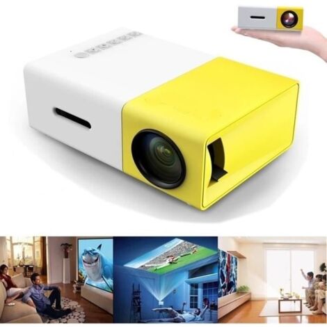 Projecteur Mini - YG300 - Full HD 1080p - LED - Jaune - Compact et Portable