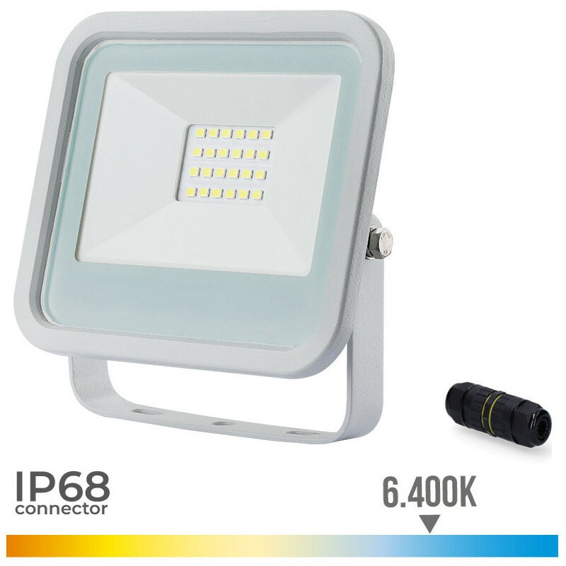 Projecteur led 20W Blanc étanche IP65 1400lm (160W) - Blanc du Jour 6400K