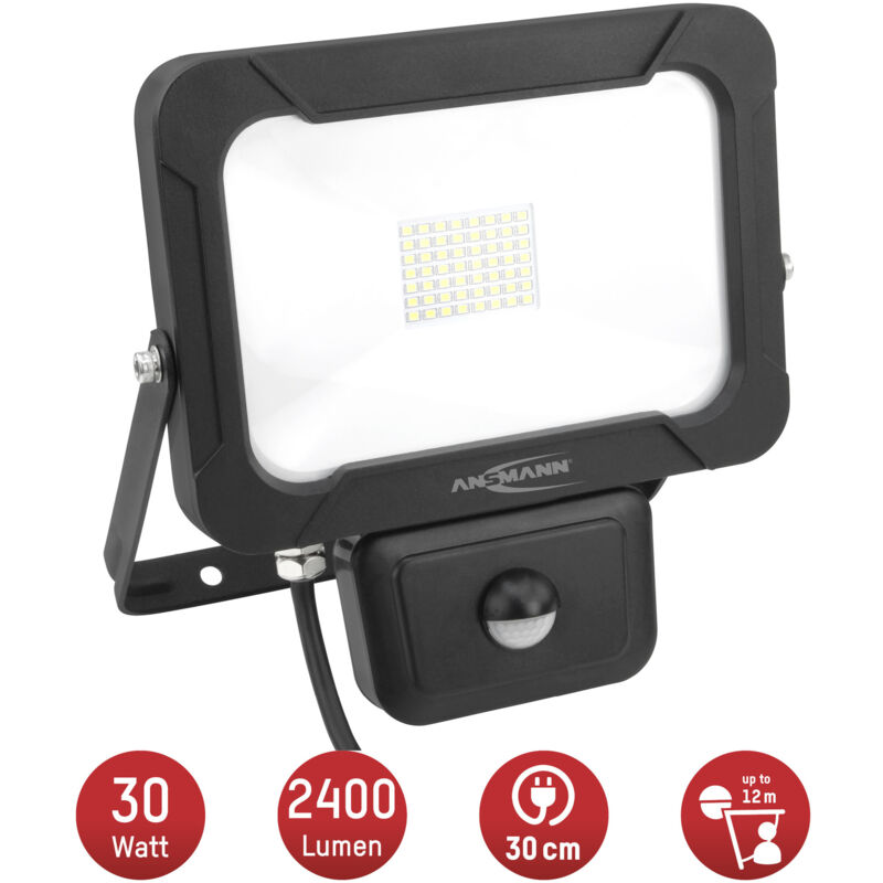 Projecteur mural avec détecteur de mouvement intégré WFL2400S 30W (1 pce) - Ansmann