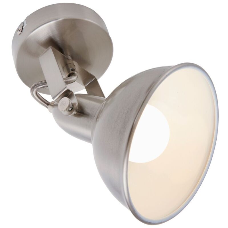 BRILONER Wall Light Retro Industrial Spotlight E14 Rotatable Metal Chrome in Silver