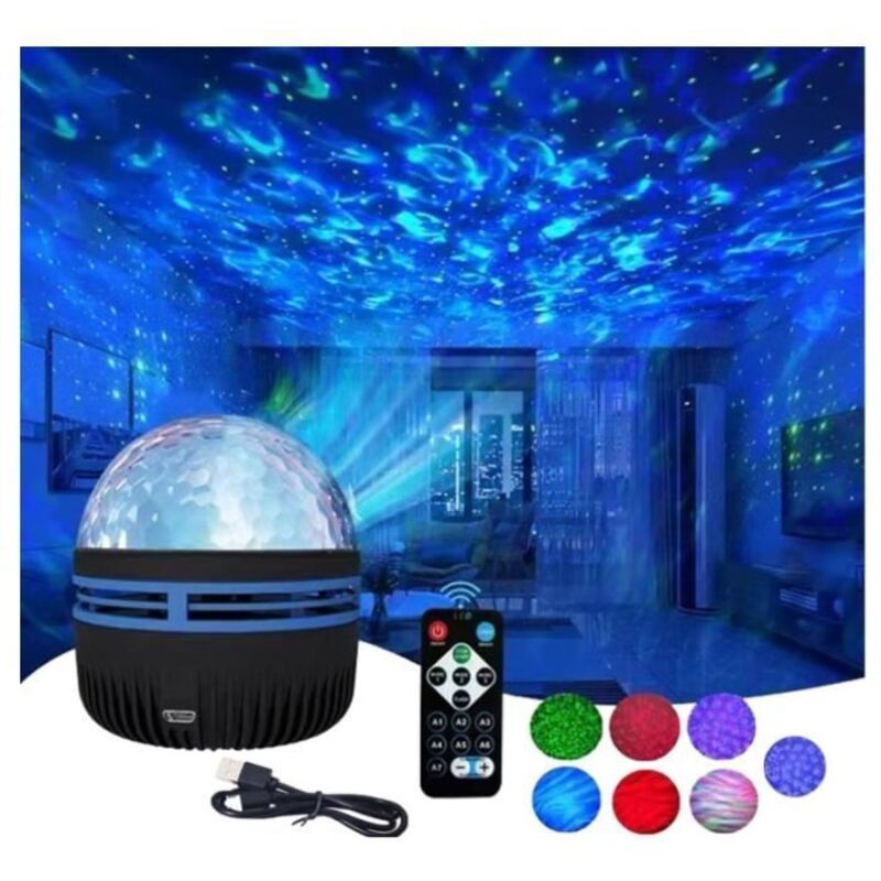 Projecteur Ocean Wave - Projecteur d'étoiles avec télécommande - Projecteur de ciel étoilé LED rechargeable Projecteur Ocean Wave - Projecteur d'étoiles avec télécommande - Projecteur de ciel étoilé LED rechargeable