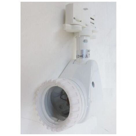 Projecteur orientable blanc pour rail monophasé 3 allumages lampe GU10 230V (non incl) IP20 HARRISON TRAJECTOIRE 211401