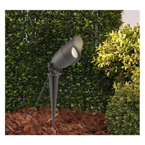 Projecteur piquet LED noir pour jardin PIVOINE