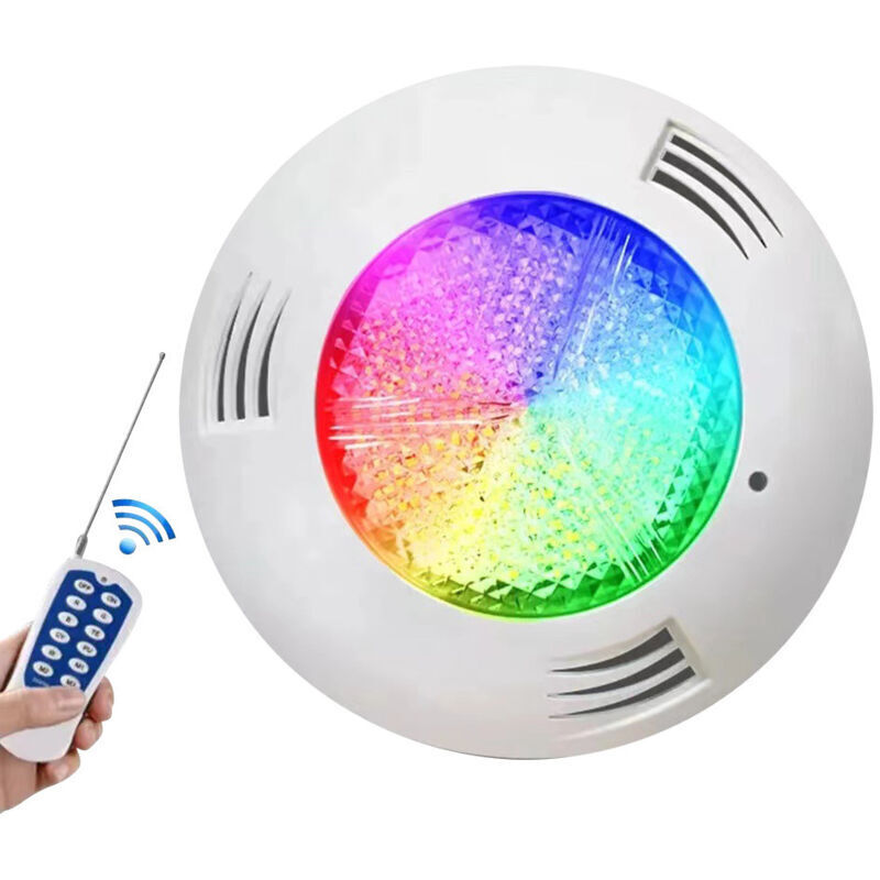 Projecteur Piscine LED Remplie de Résine , RGBW Ampoules de Piscine , 35W Lampe Piscine extra-plats RGB Dimmable Multicolore Changement LED