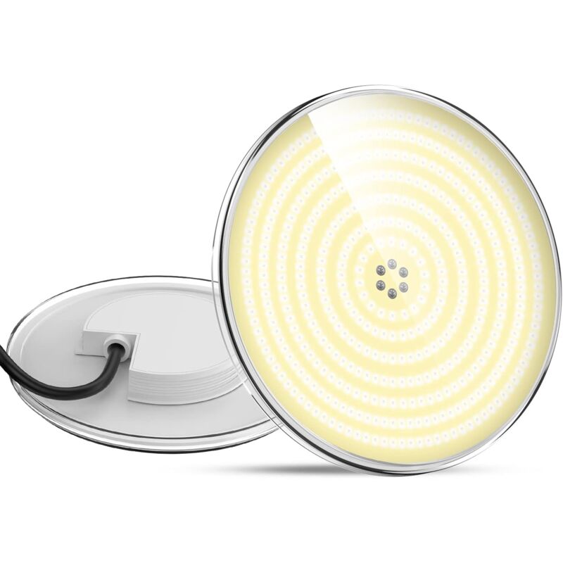 KZQ - Projecteur Piscine led Remplie de Résine,35W Lampe Piscine PAR56,2800lm, Angle de Faisceau 140 °, IP68 étanche, 12V AC/DC,3000K