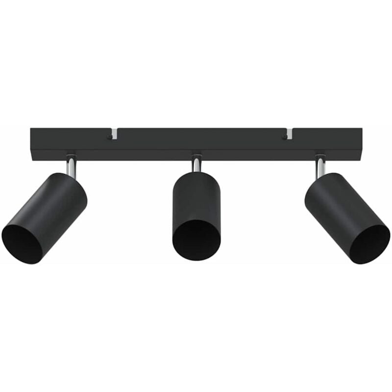 Vidaxl - Projecteur de Plafond 3 Voies Ajustable Noir GU10