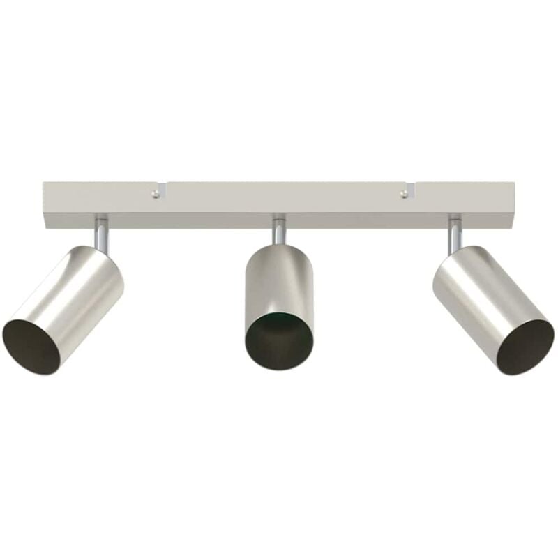 Vidaxl - Projecteur de plafond 3 voies réglable en nickel brossé GU10