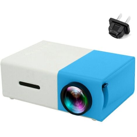 Projecteur portable mini 1080p, 800 lumens, écran de 80 pouces, prise australienne, bleu et blanc