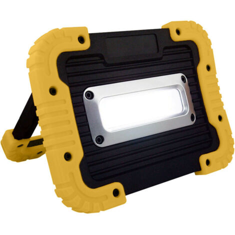 Projecteur portable, ultra-lumineux et étanche, avec batterie externe intégrée, support réglable à 180°, adapté à l'éclairage des chantiers de construction et au camping en plein air