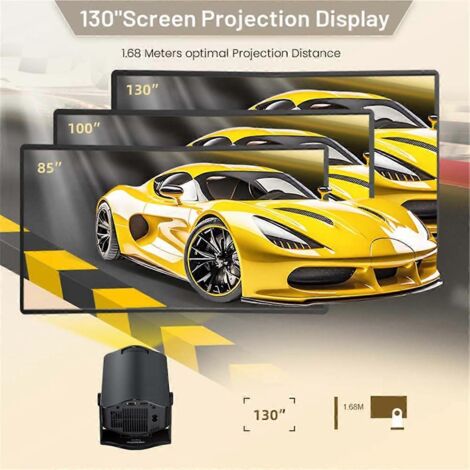 Projecteur professionnel 4K Android 11, 200 ANSI, Wi-Fi 6, Bluetooth 5.0, prise secteur
