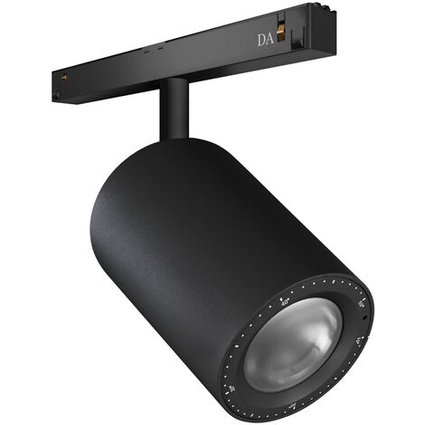 Projecteur rail 48V tilt CRETE1 LED COB 12.90W 1208lm CRI90 3000K 12º/46º Noir