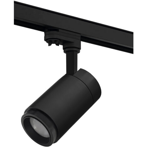 Projecteur rail tilt ENIGMA LED COB 25W -(2061lm)/-(2285lm)/-(2182lm) CRI90 2700K/3000K/4000K 15º/60º Noir