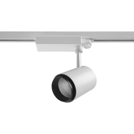 Projecteur rail tilt LIRA LED COB 26W 2400lm CRI80 4000K 15º Blanc