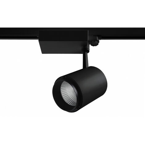 Projecteur rail tilt LIRA LED COB 41W 3600lm CRI80 4000K 24º Noir