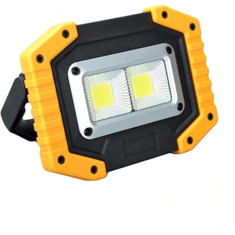 KZQ - Projecteur Rechargeable, 30W led Rechargeable Lampe de Travail Extérieure Projecteur de Camping avec usb Étanche pour Camping en Plein Air