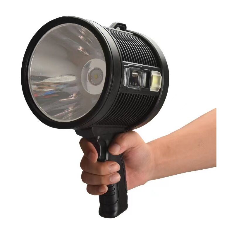 Treetalk - Projecteur rechargeable, projecteur solaire d'extérieur super lumineux, lampe de poche portable, grande lampe de poche, avec lampe cob,