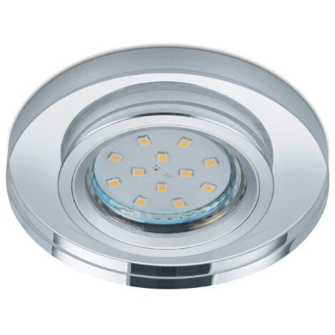 Projecteur rond À encastrer pyrin pour raccordement au plafond gu10 en mÉtal couleur chrome 652100152