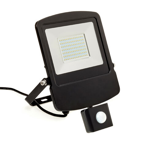 Projecteur RS PRO, 100 W, IP65, 9 000 lm, 4000K, avec détecteur ( Prix pour 1 )