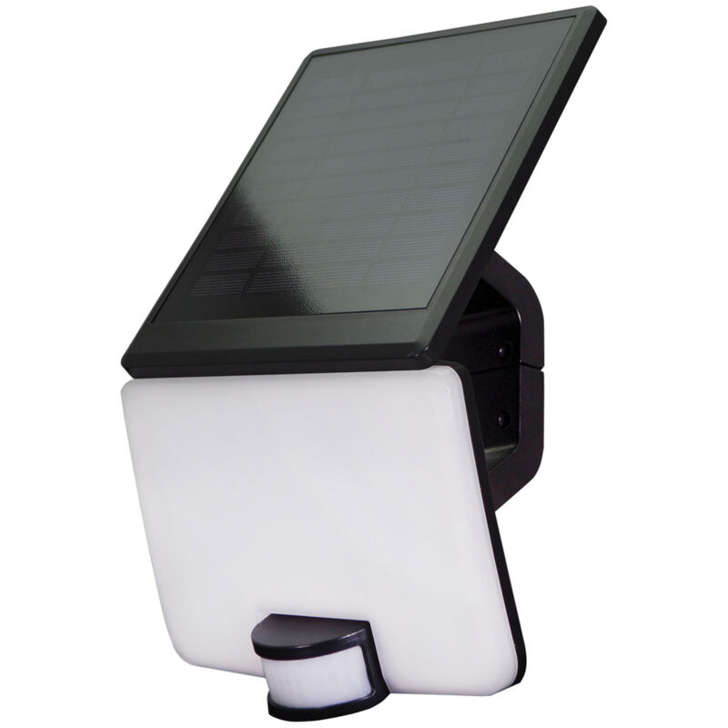 Projecteur Solaire led Noir, 11W, 1400 lumens, IP54, 4000K, détecteur de mouvement, Inter 3 positions On/Off/Auto, panneau amovible Tibelec Projecteur Solaire led Noir, 11W, 1400 lumens, IP54, 4000K, détecteur de mouvement, Inter 3 positions On/Off/Auto, panneau amovible Tibelec