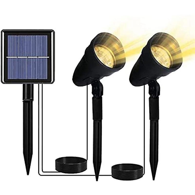 Feiyue - Projecteur solaire à led pour pelouse Ip65 étanche pour cour
