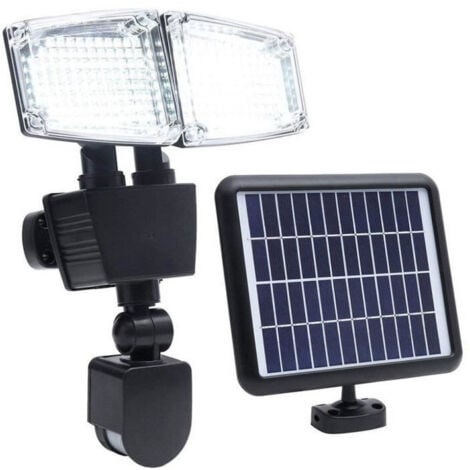 LUMI JARDIN - Douglas - Projecteur solaire - H23cm - avec LED - avec detecteur de mouvement - Blanc