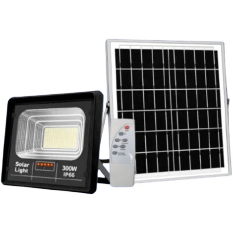 Projecteur LED Solaire Portable 300W - Rechargeable USB - IP66 étanche - Poche Solaire De Poche