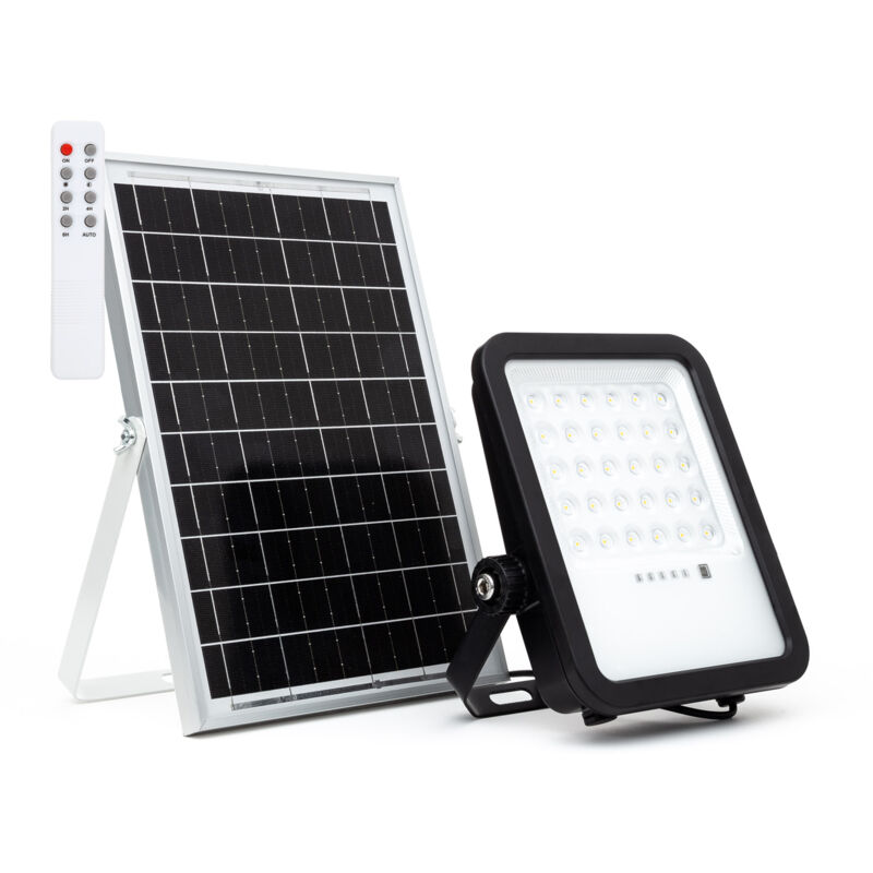 Projecteur Solaire Extérieur LED Nurda 10W 1200 lm IP65 avec Télécommande 4000K Blanc neutre Projecteur Solaire Extérieur LED Nurda 10W 1200 lm IP65 avec Télécommande 4000K Blanc neutre