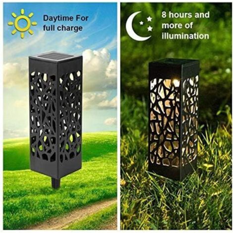 Projecteur solaire extérieur, lumière solaire de jardin 2 en 1 lumière solaire de paysage 30 LED IP67 étanche applique murale solaire réglable