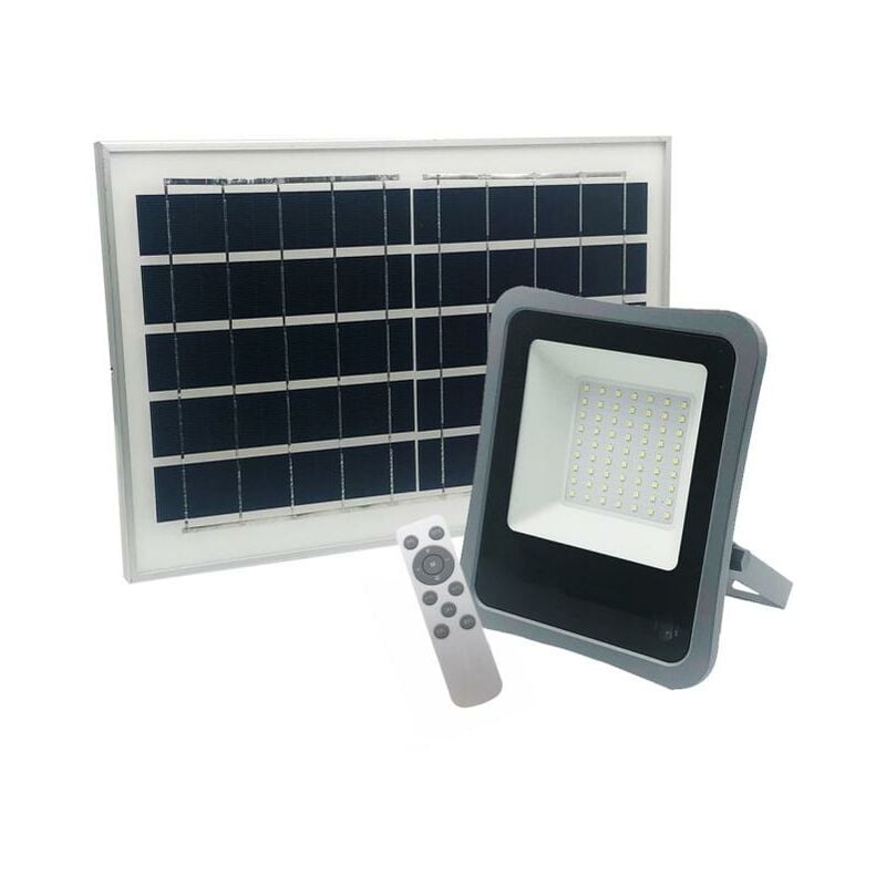 Silumen - Projecteur Solaire led 15W Dimmable (Panneau Solaire avec Télécommande Inclus)