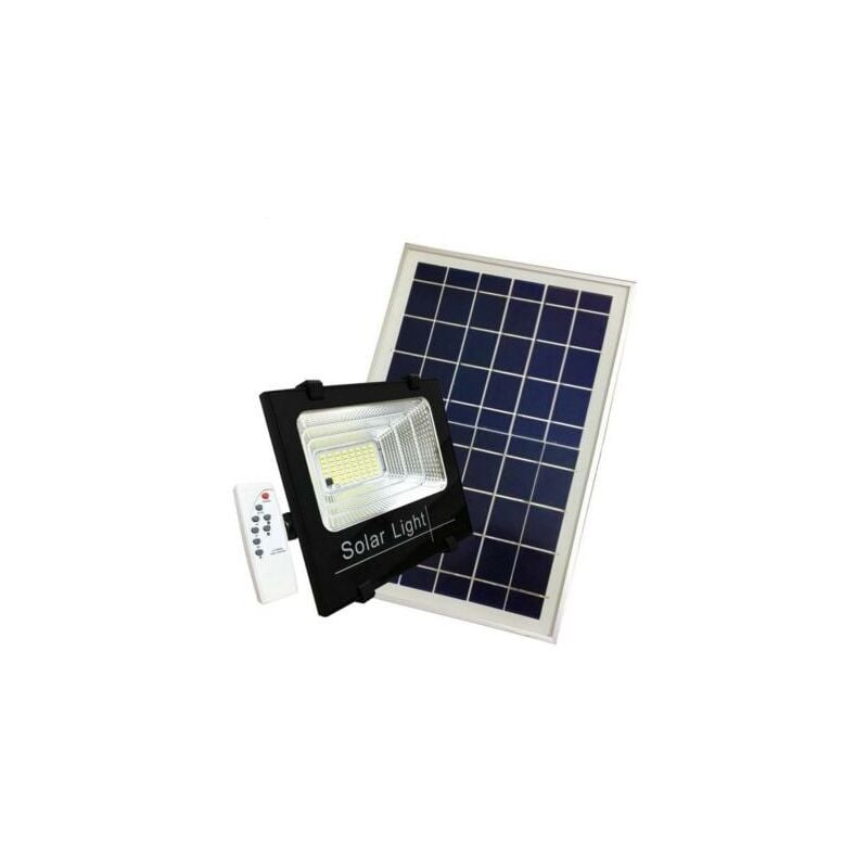 Silumen - Projecteur Solaire led 30W IP65 Dimmable avec Détecteur (Panneau Solaire + Télécommande Inclus)