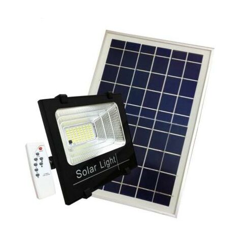 Projecteur Solaire LED 30W IP65 Dimmable avec Détecteur (Panneau Solaire + Télécommande Inclus) - SILUMEN