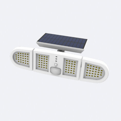 Projecteur Solaire LED 5W IP65 avec Détecteur de Mouvement PIR et Crépusculaire  6000K - 6500K Oui Noir Blanc froid