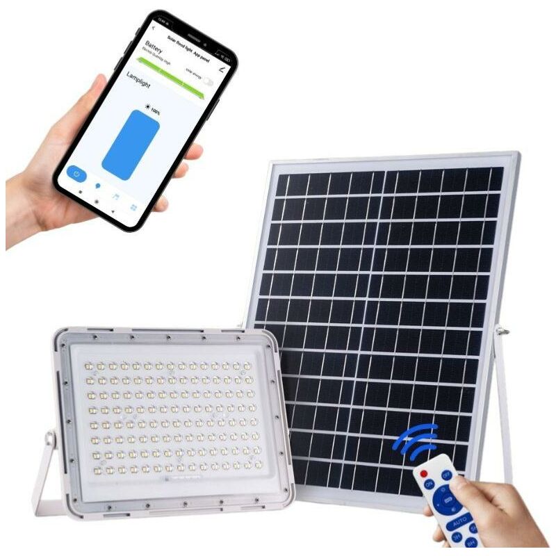 Silamp - Projecteur Solaire led Connecté 20W IP65 (Panneau Solaire + Télé