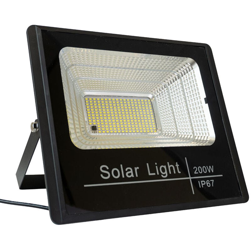 Terre Jardin - Projecteur solaire led d'extérieur avec panneau solaire 600 Lumens 300W