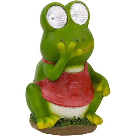 Projecteur Solaire Led Étanche En Résine Grenouille Pour Décoration De