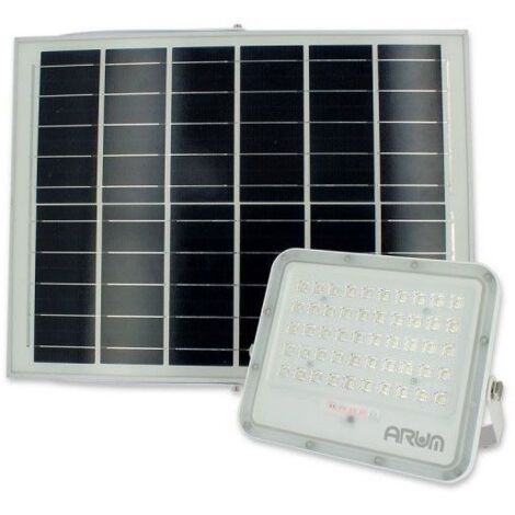 Projecteur Solaire MENDOZA 50W LED avec son Panneau Solaire et Télécommande | Température de Couleur: Blanc froid 6000K