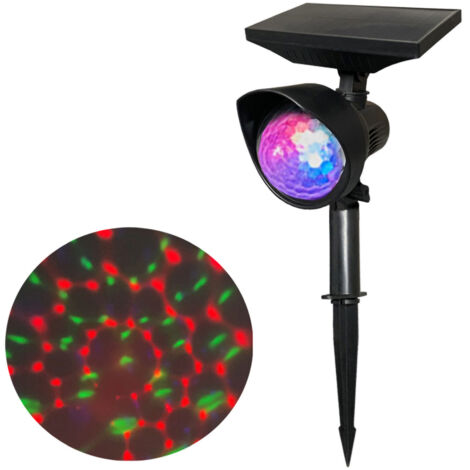Projecteur Solaire Rotatif Multicolore Étanche pour Jardin - Éclairage Paysager Extérieur