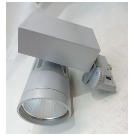 Projecteur spot LED 26W gris orientable pour rail monophasé 3 allumages blanc chaud 3000K 1938lm Beacon Flood SYLVANIA 2052772