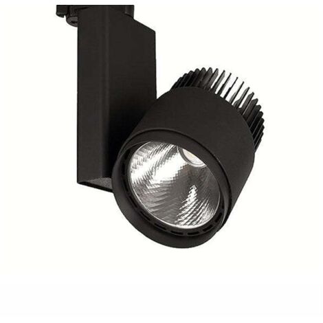 Projecteur spot LED CREE à mettre sur rail Triphasé de 50w  blanc neutre 4500K  Couleur support: Noir
