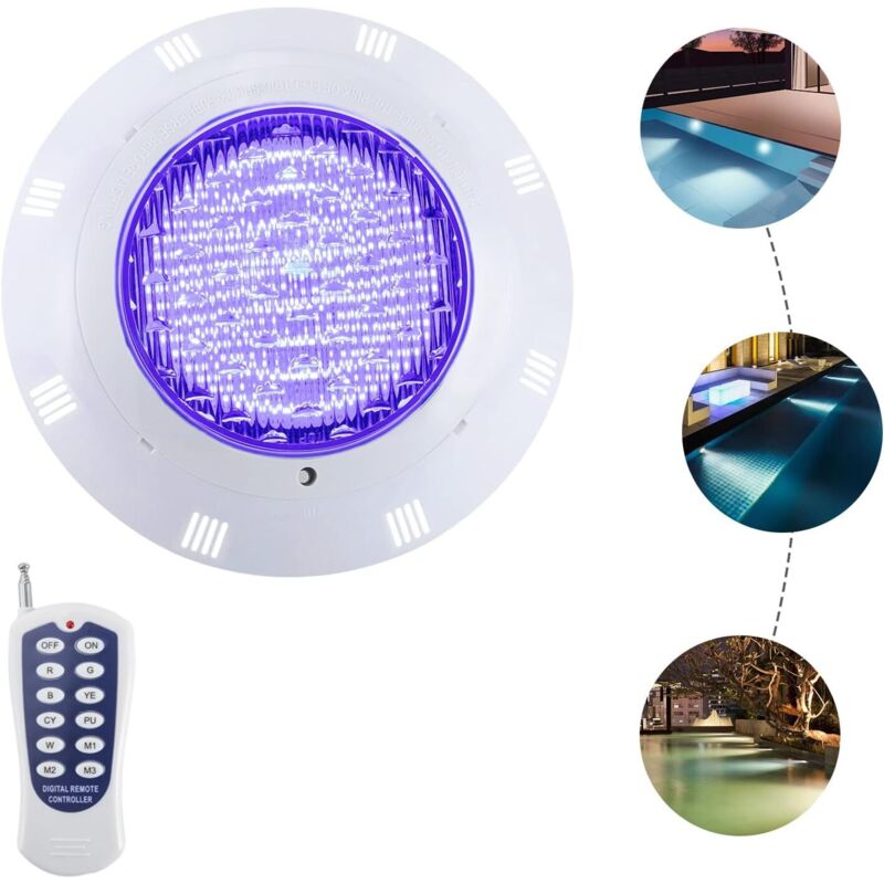 Projecteur Spot Piscine, Ulisem Projecteur Piscine led , 35W Lampe Piscine extra-plats rgb Dimmable Multicolore Changement led Submersible avec