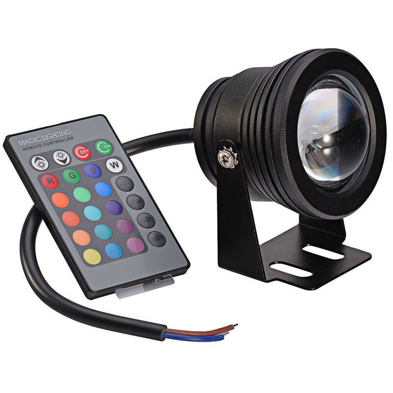 KZQ - Projecteur Submersible à led, Éclairage Sous-marin IP67 Étanche rgb, 10W Projecteur led pour Éclairage Extérieur de Jardin avec Piscine à