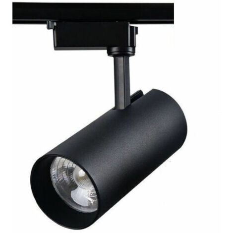 Projecteur sur rail LED, éclairage sur rail COB haute puissance,décoration maison (coquille noire-lumière blanche-6000K, 20w)