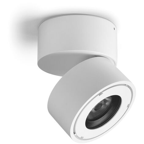 Projecteur surface tilt DISC IP65 LED COB 12.40W 1480lm(1140lm) CRI80 3000K 34º Blanc