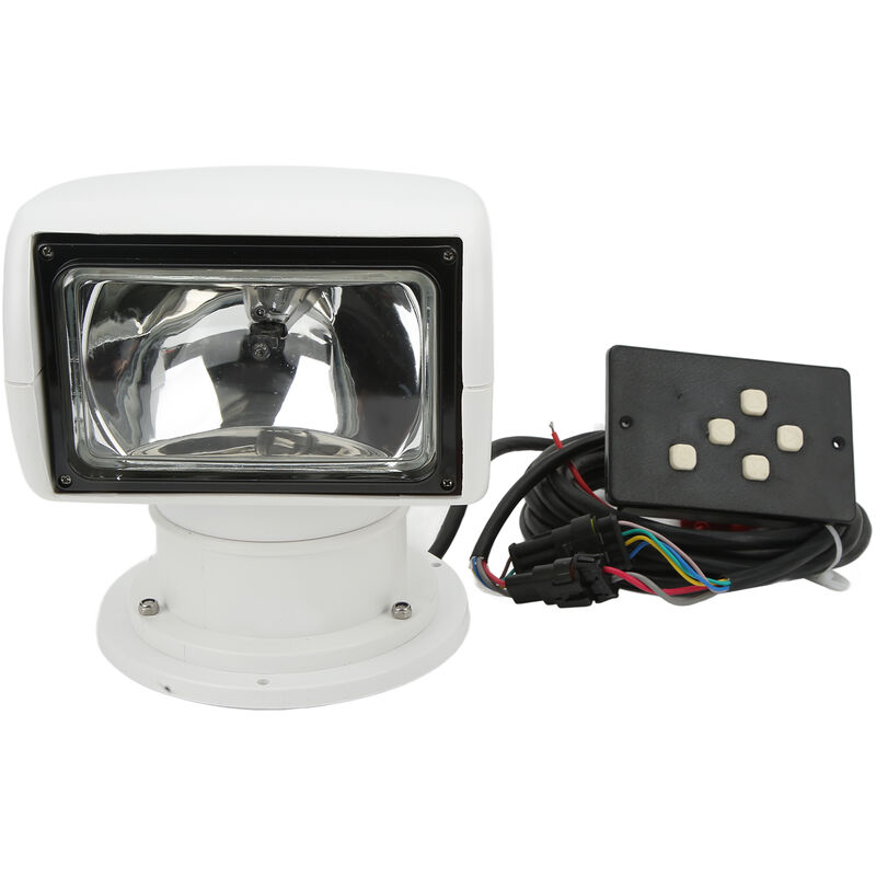 Jeffergarden Projecteur télécommandé 360 degrés rotatif IP67 étanche 100W pour Yacht camion voiture Marine DC12V