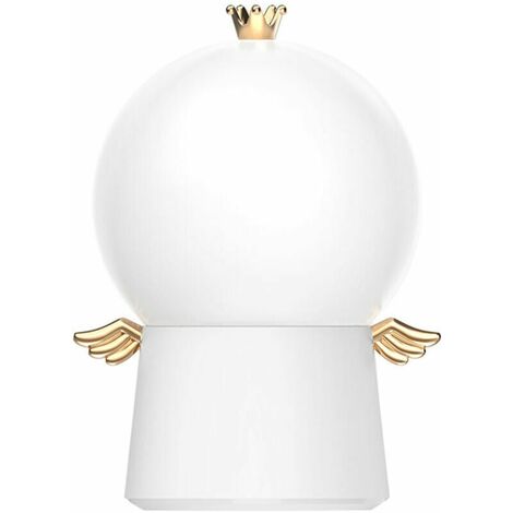 Projecteur USB veilleuse lampe de table 4W 8 chansons lecteur de musique rechargeable bébé 3 niveaux de luminosité adapté aux enfants salon chambre chevet pépinière, blanc