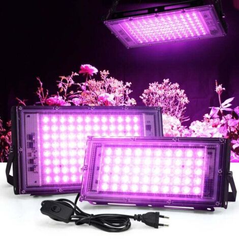 Projecteur UV LED 100W Lumière Noire IP65 Imperméable, Lampe LED Ultra-violet, Eclairage à Effet pour Aquarium, Soirée, Peinture Fluo, affiche fluorescente, Néon, Bar, Fête [Classe énergétique A+++]