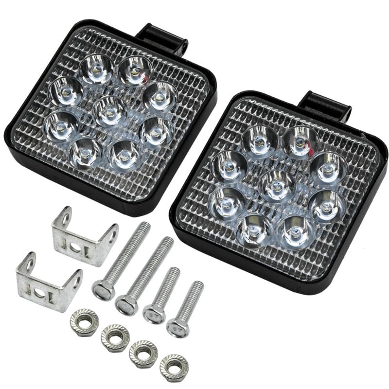 Maxpeedingrods - Projecteurs de travail à led 27 w 12 v 24 v pour voiture, lampes de toit pour camions, bateaux tout-terrain